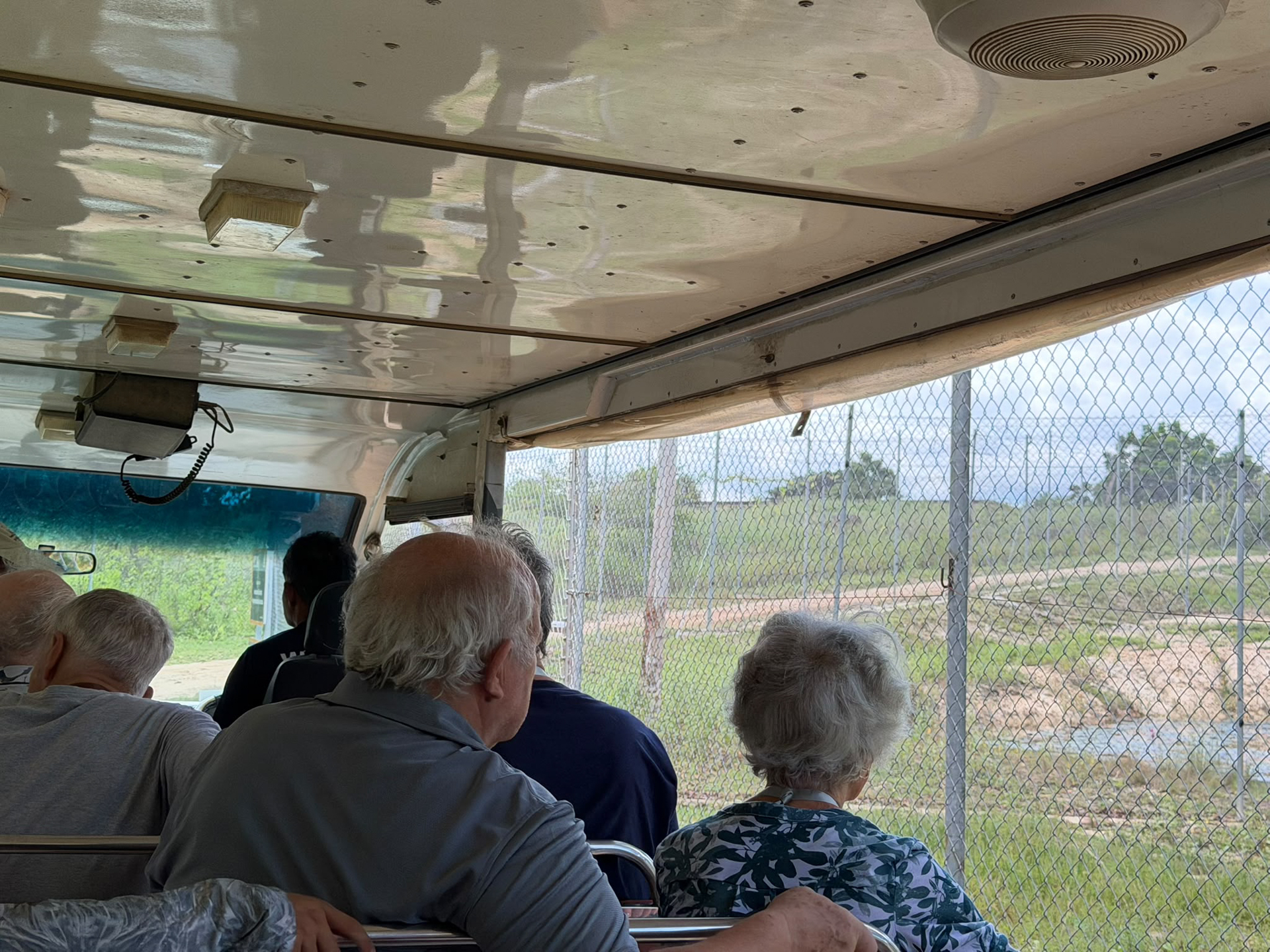 View from the open-air tram passing through Wildlife Friends Foundation Thailand