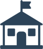 Central community clubhouse and activity center icon at Homerly