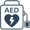 Emergency Automated External Defibrillator AED on site icon at Homerly