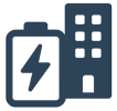 On site emergency power backup generator for medical safety icon