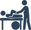 On site physiotherapy room and physical rehabilitation center icon at Homerly